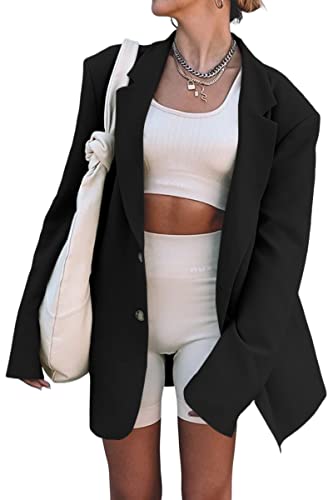 Women's Casual Oversized Lapel Blazer for Work Office