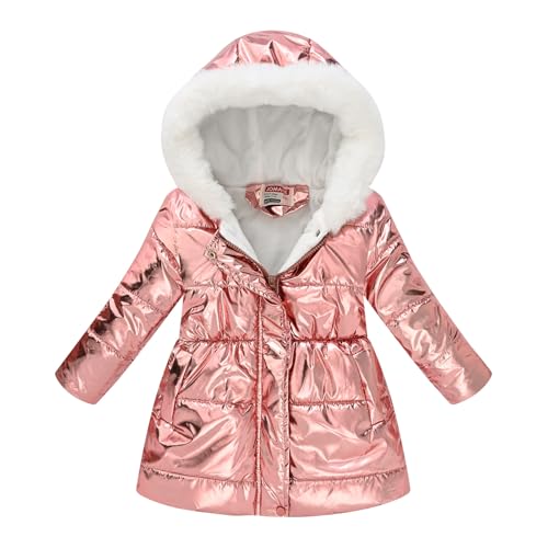 Shiny Metallic Puffer Jackets for Girls