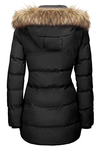 WenVen Women's Winter Thicker Puffer Coat with Removable Hood