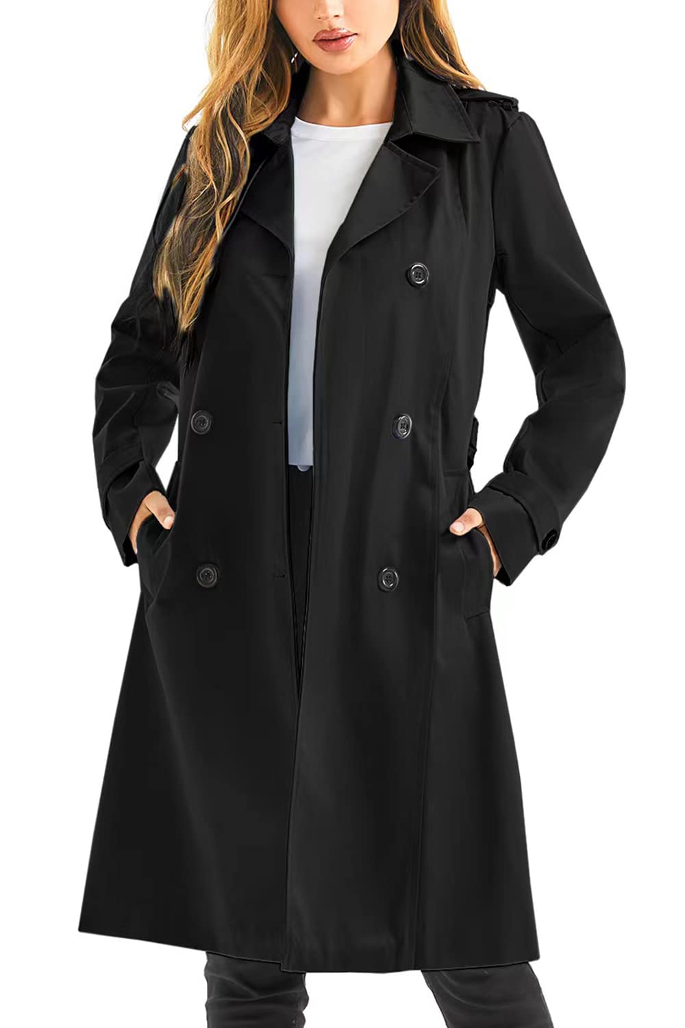 Women's Waterproof Trench Coat with Hood