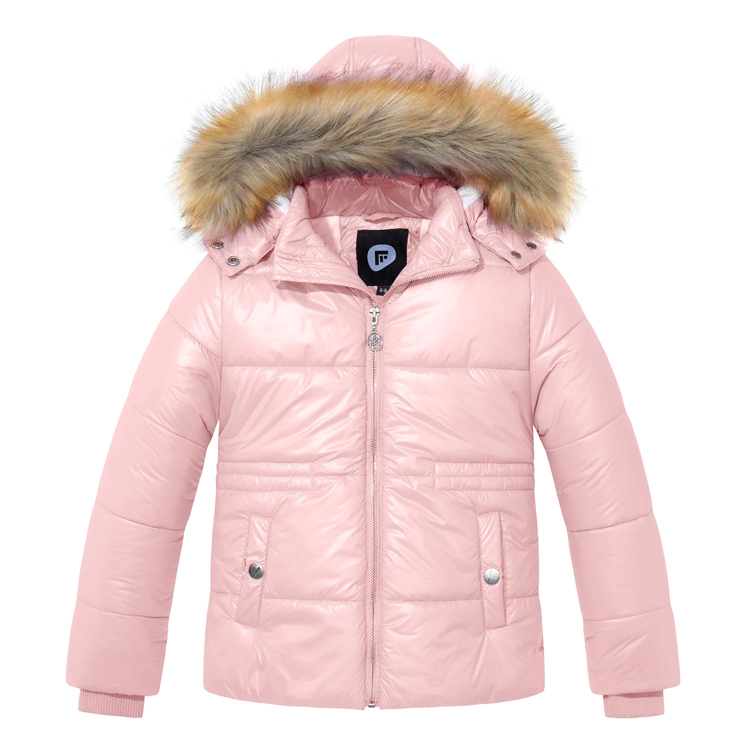 Girls' Metallic Winter Puffer Jacket