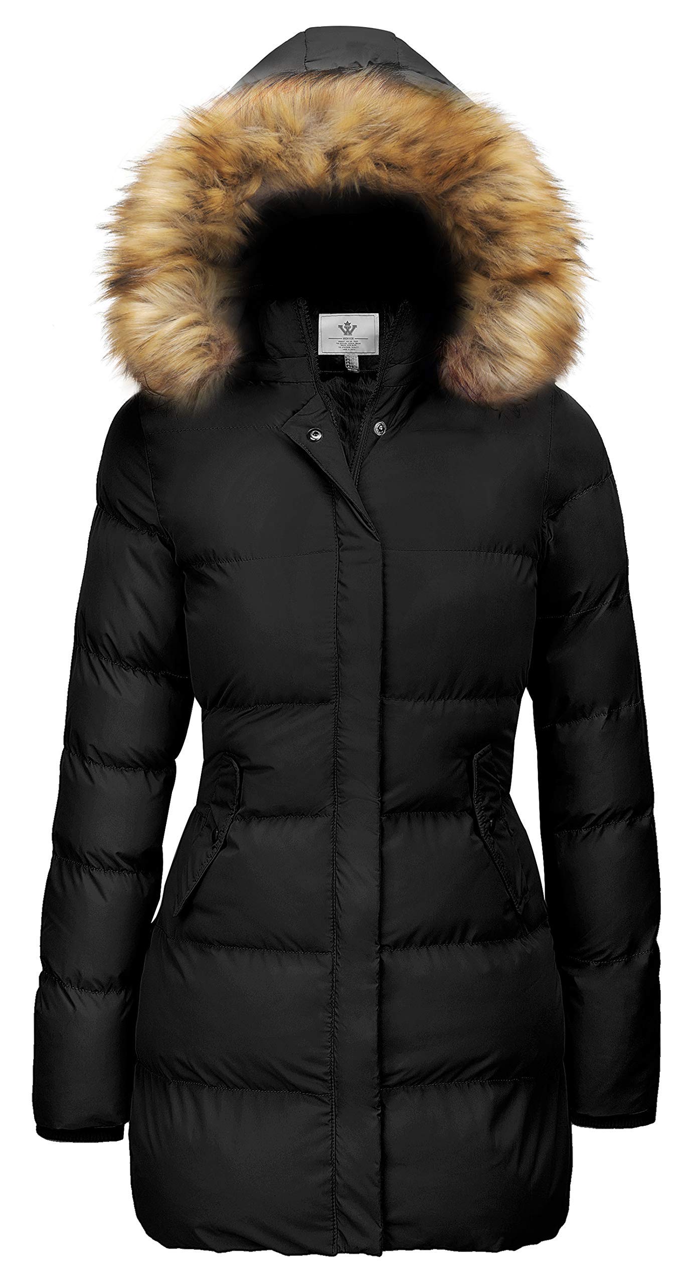WenVen Women's Winter Thicker Puffer Coat with Removable Hood